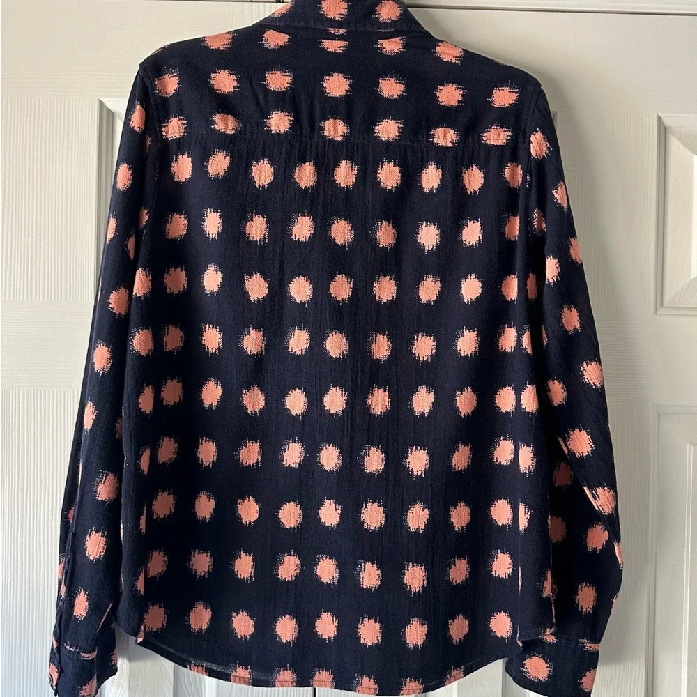 J Crew Pop Over, Long Sleeve, Button Cuff.  Sz 10 Good Condition